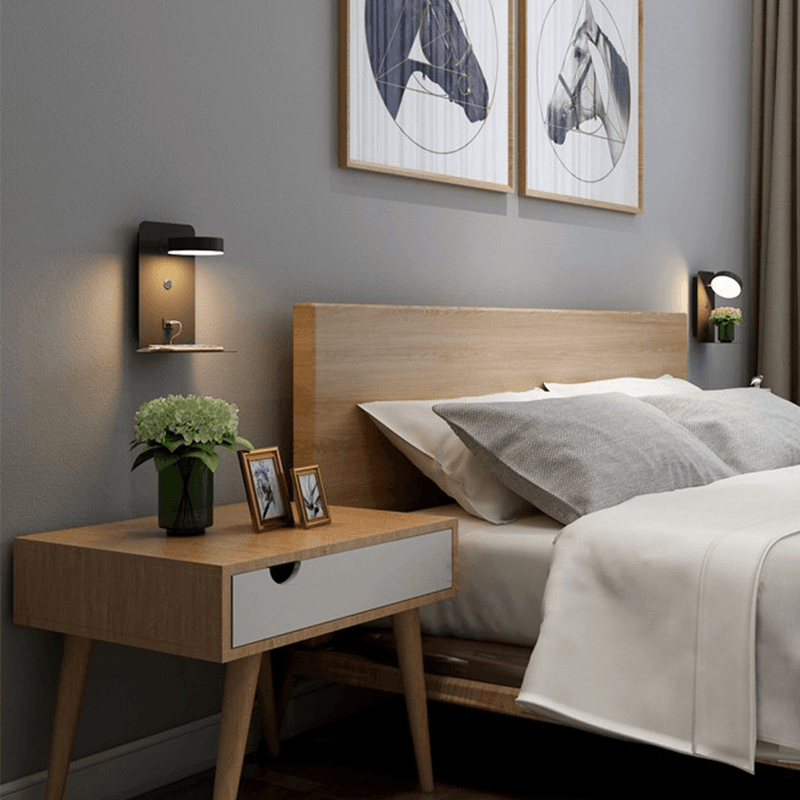 Wearclo | Wall Lamp with Charging Shelf - Adjustable