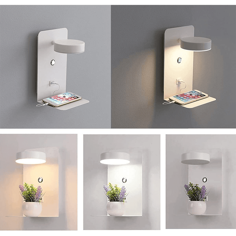 Wearclo | Wall Lamp with Charging Shelf - Adjustable