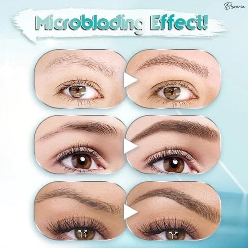 Wearclo | Waterproof 3D Microblading Eyebrow Pencil with 4 Fork Tips