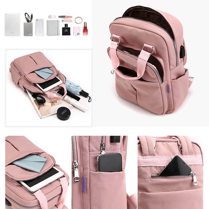 Wearclo | Waterproof Multifunctional Backpack – Durable Travel, Work & School Bag with USB Charging Port