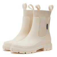 Wearclo | Waterproof Rubber Boots for Women | Height-Increasing Platform & Slip-Resistant PVC