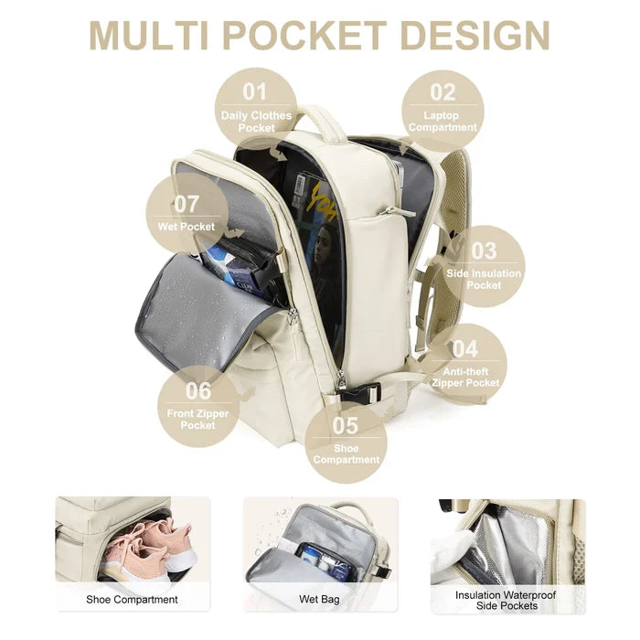 Wearclo | Waterproof Travel Backpack for Women