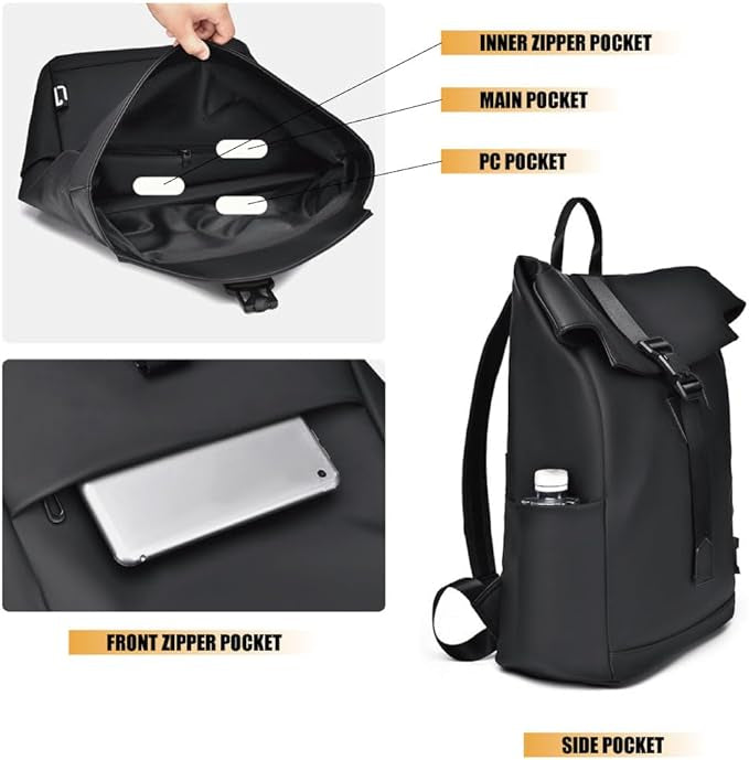 Wearclo | Waterproof Travel & Commuter Backpack – USB, Lightweight & Spacious