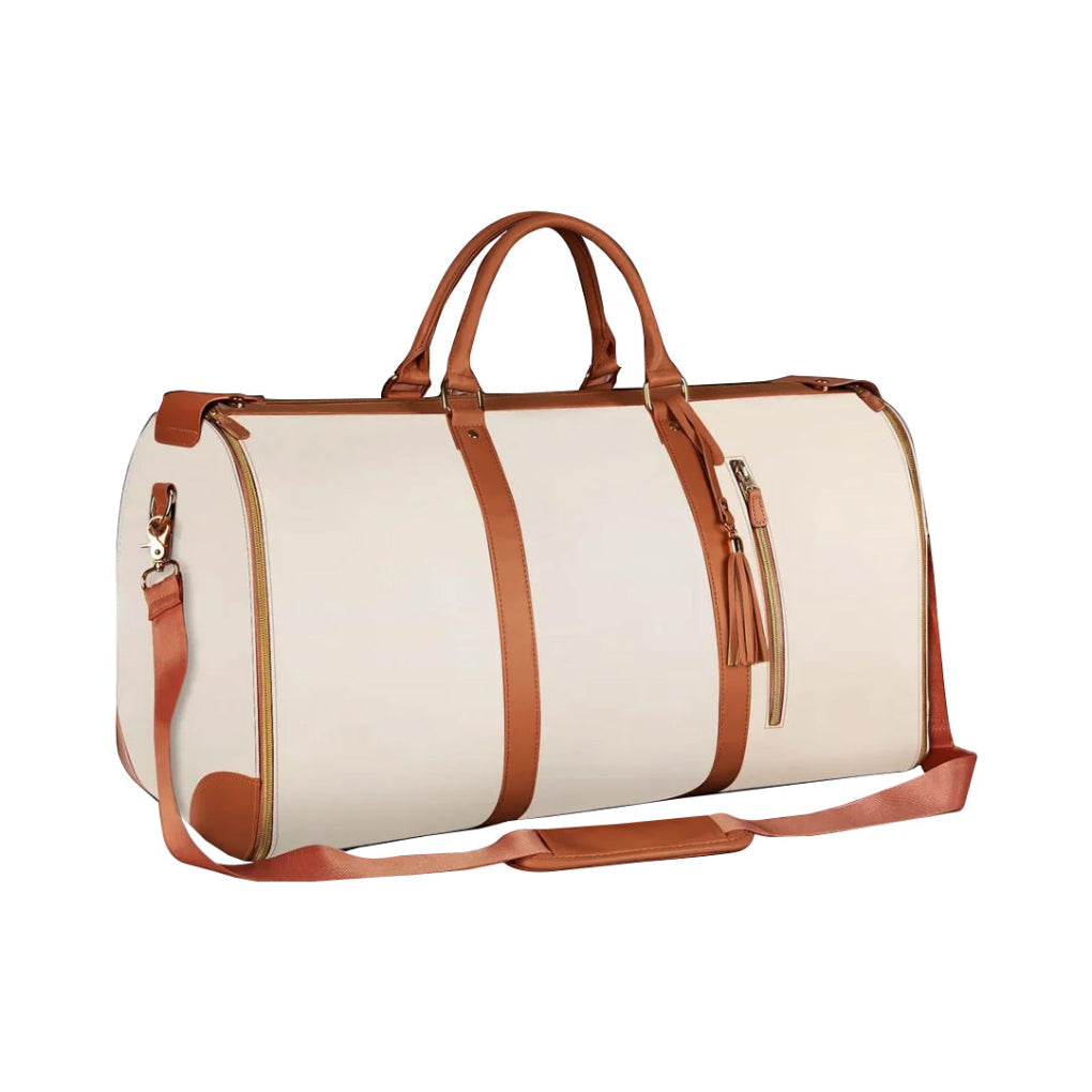 Wearclo | Weekender Travel Duffle Bag with Patchwork Accent