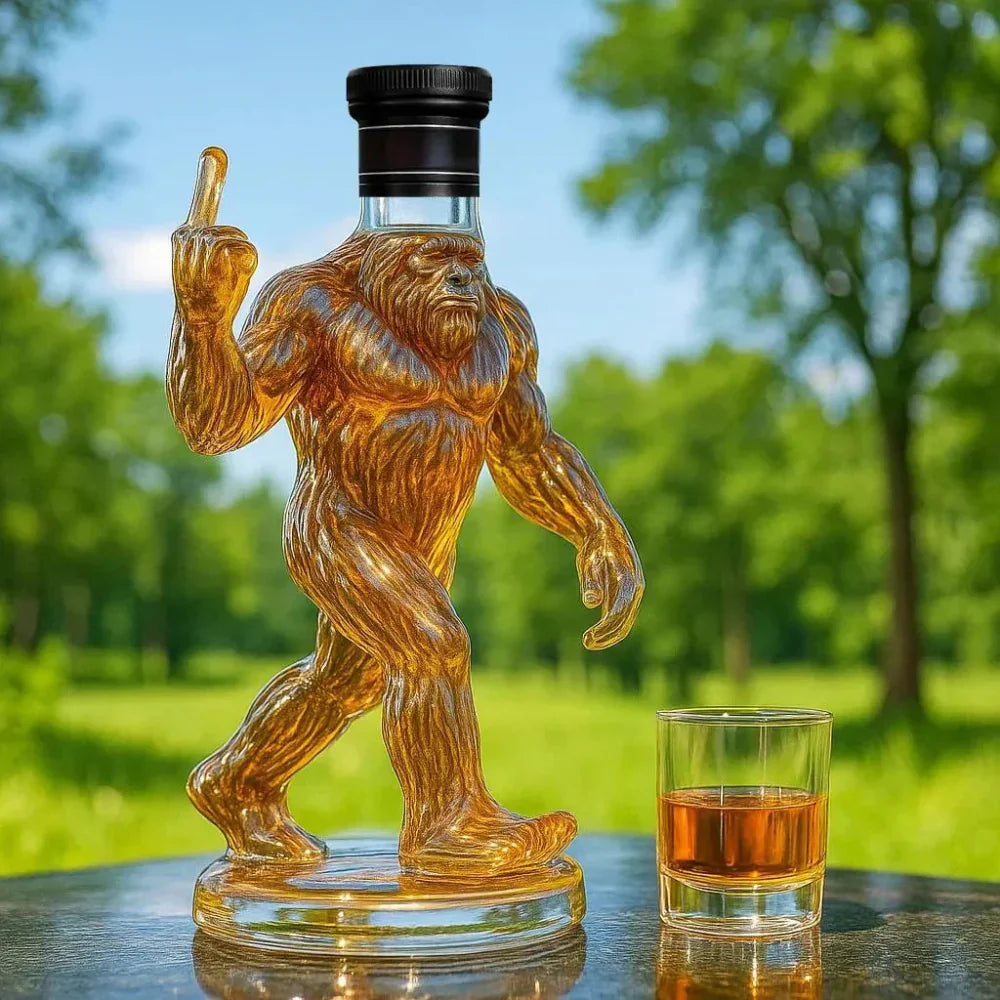 Wearclo | Whiskey Decanter Funny Bigfoot Glass Bottle