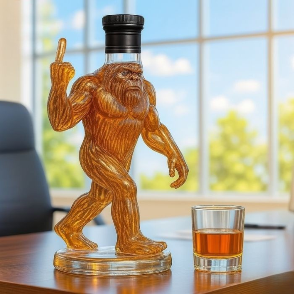 Wearclo | Whiskey Decanter Funny Bigfoot Glass Bottle