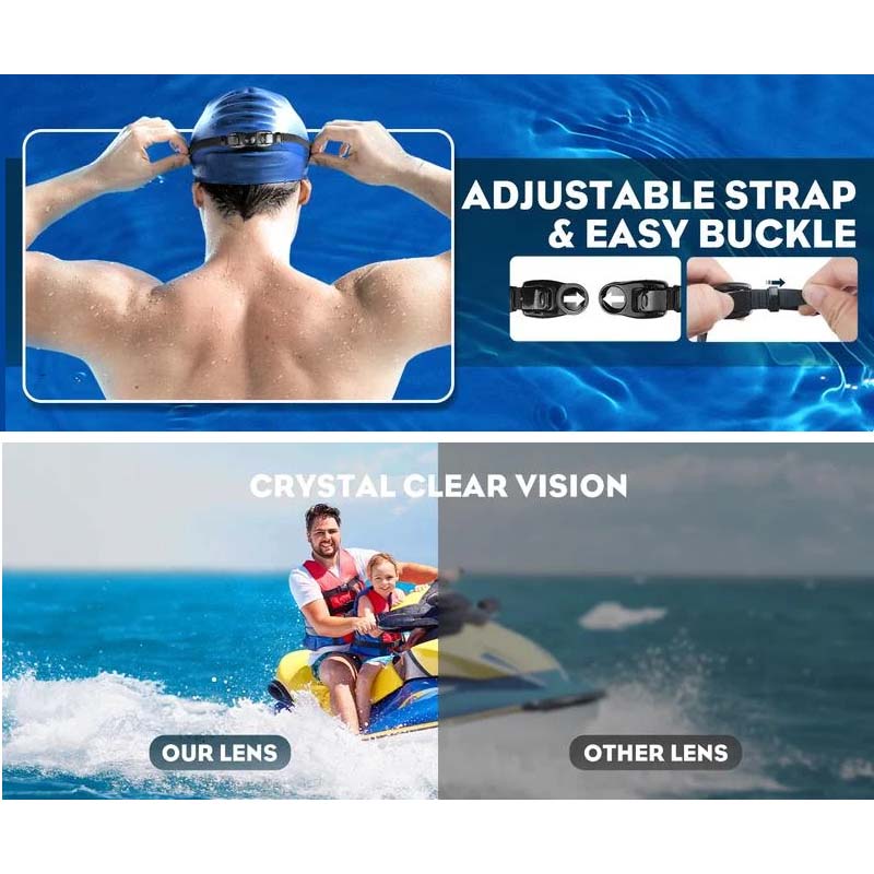 Wearclo | Wide View Anti-Fog Swim Goggles