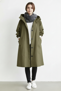 Wearclo | Wind and Waterproof Trench Coat for Women – With Hood for Autumn & Winter