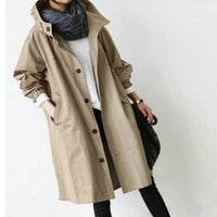 Wearclo | Women's Hooded Raincoat for Wind Protection
