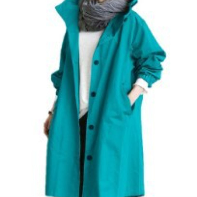 Wearclo | Windproof Women's Trench Coat with Hood
