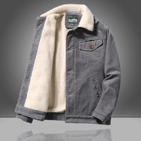 Wearclo | Men's Insulated Sherpa Lined Corduroy Jacket