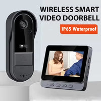 Wearclo | Wireless Video Doorbell with Intercom and HD Night Vision – 4.3” IPS Display, Waterproof