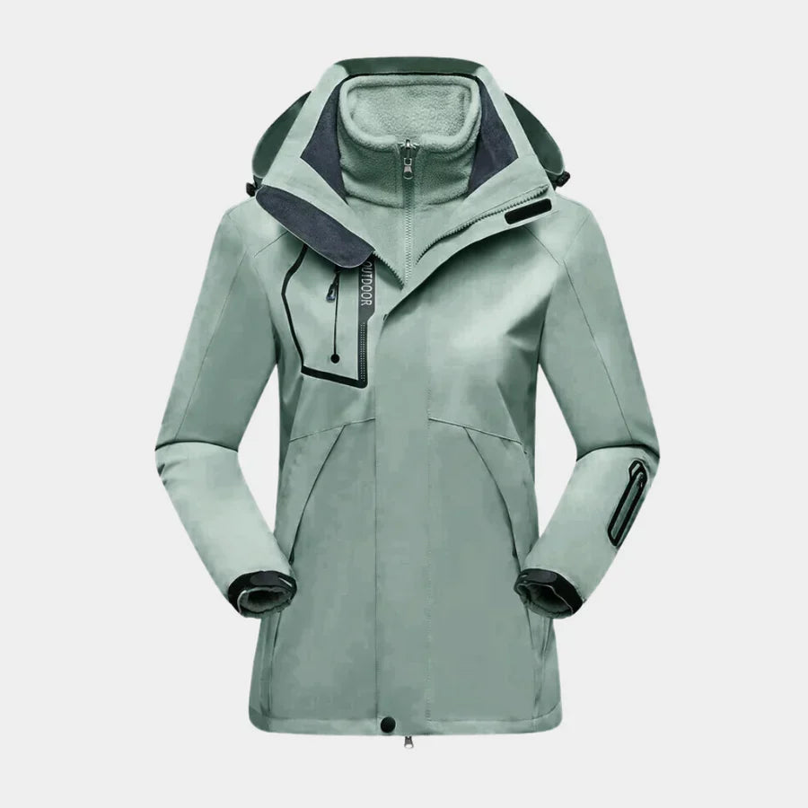 Wearclo | Women's 3-in-1 Waterproof Parka Jacket