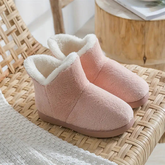 Wearclo | Women's Ankle Boot Slippers with Sherpa Lining
