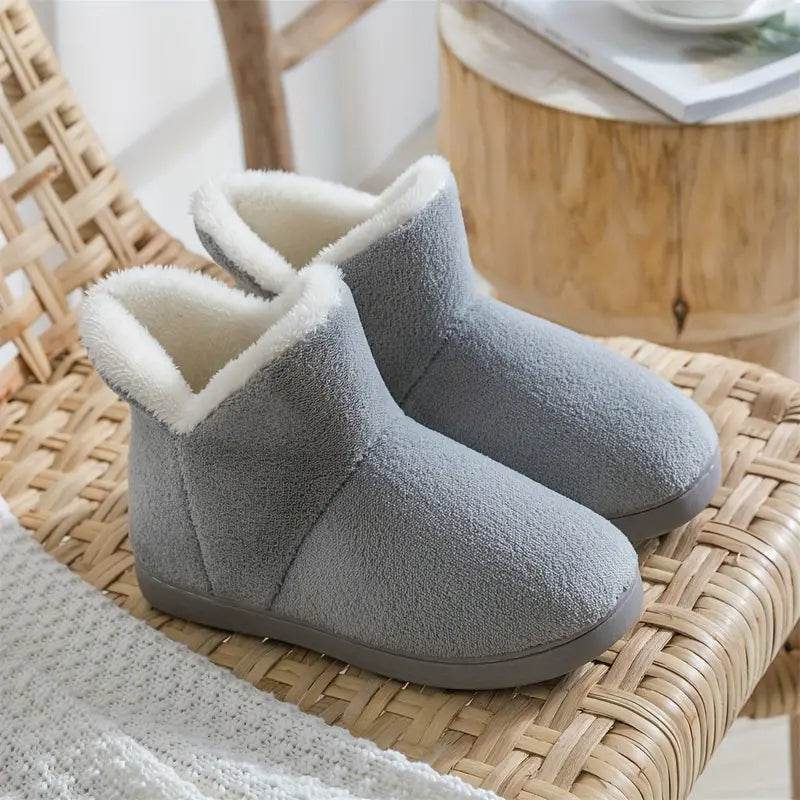 Wearclo | Women's Ankle Boot Slippers with Sherpa Lining