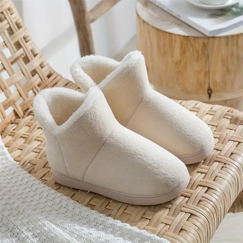 Wearclo | Women's Ankle Boot Slippers with Sherpa Lining