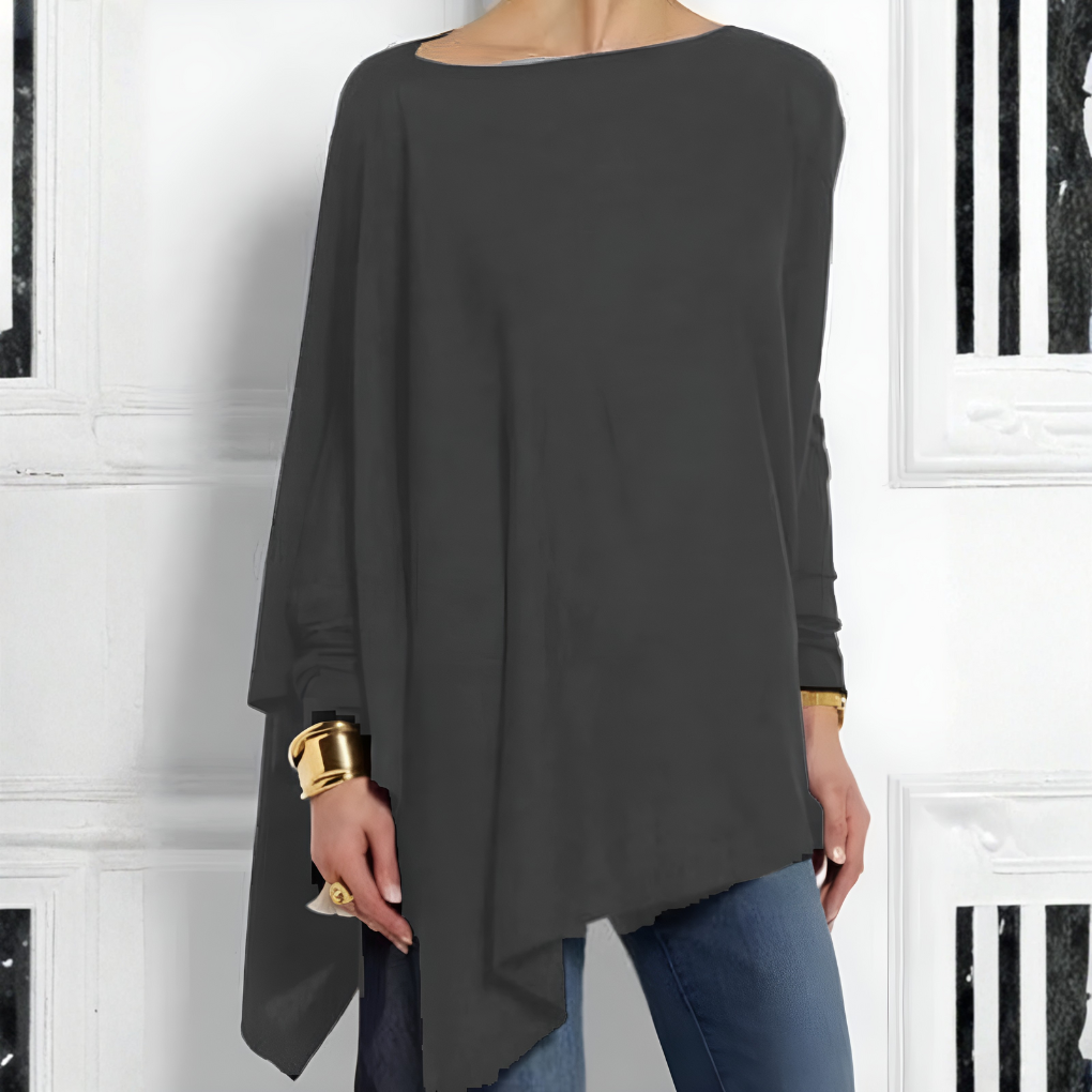 Wearclo | Women's Asymmetrical Long Sleeve Tunic Top