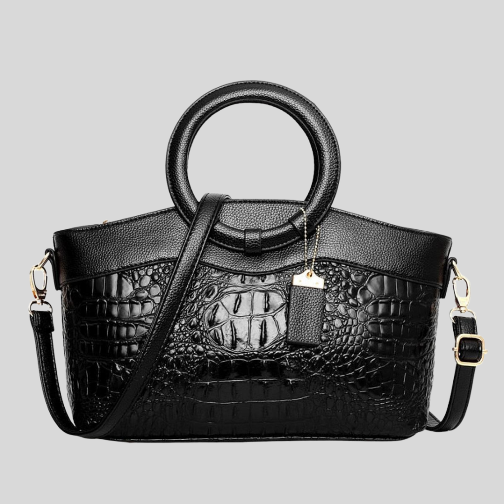 Wearclo | Women's Bag with Alligator Pattern in Leather
