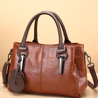 Wearclo | Women's Boston Handbag with Embossed Texture