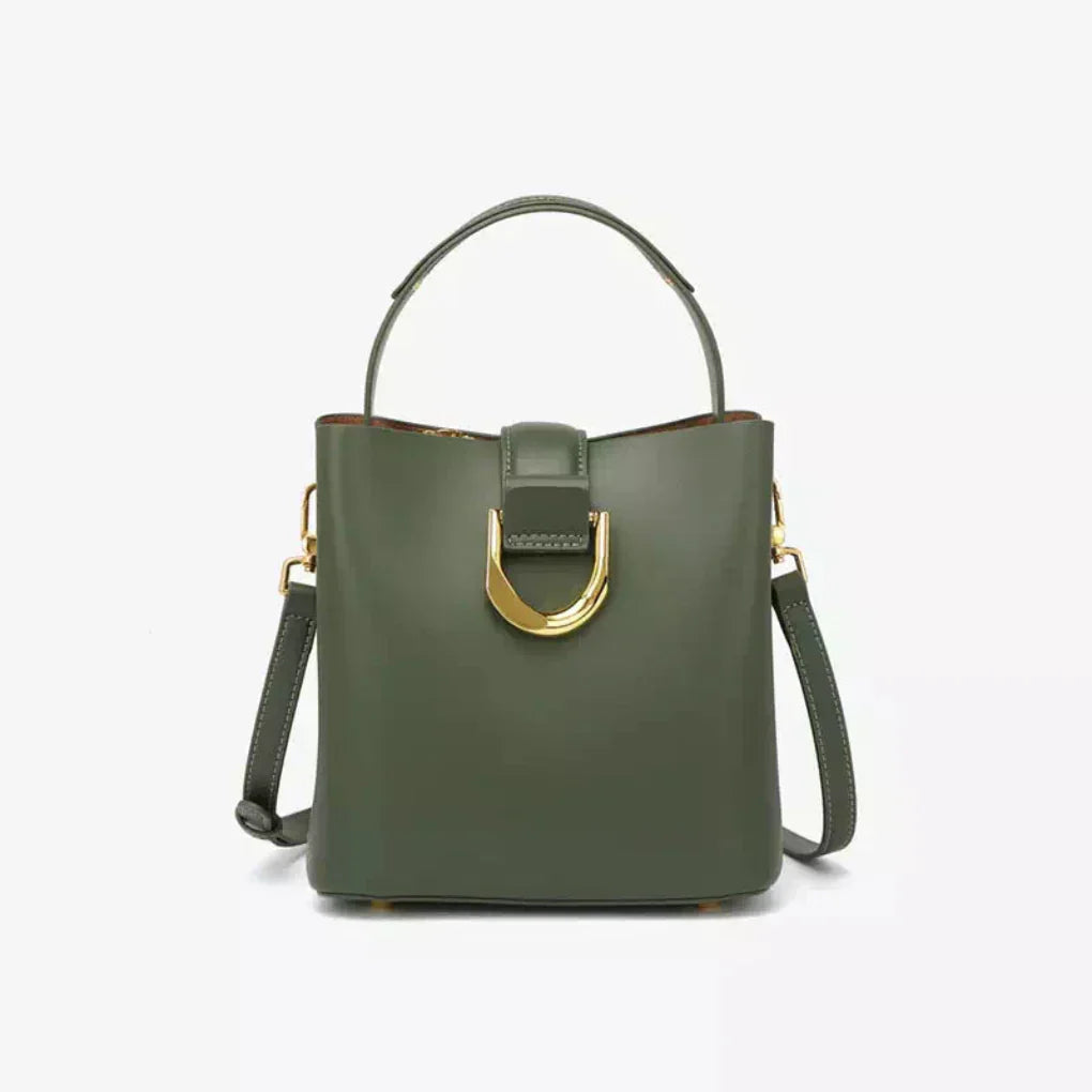 Wearclo | Women's Bucket Handbag with D-Ring Buckle
