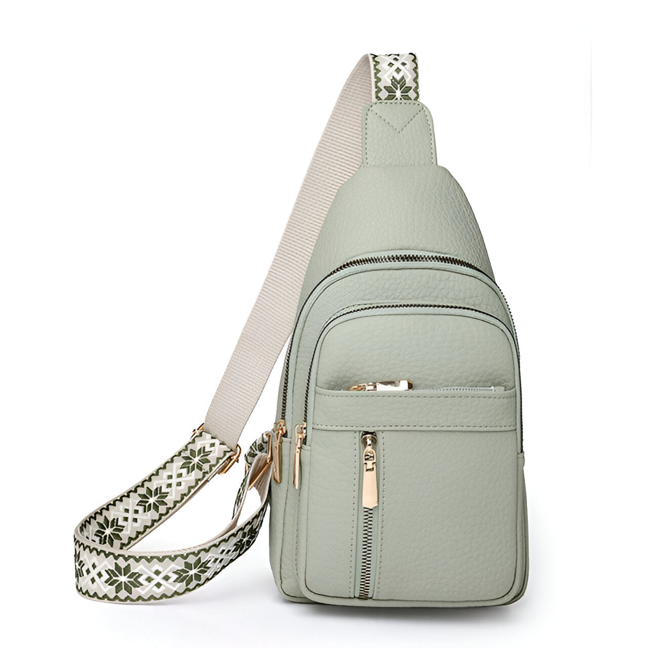 Wearclo | Women's Chest Bag with Patterned Strap