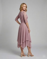 Wearclo | Women's Lace & Chiffon Midi Dress