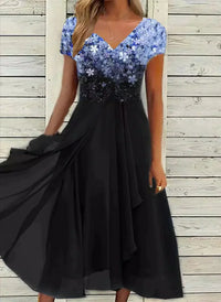 Wearclo | Elegant Chiffon Cocktail Dress