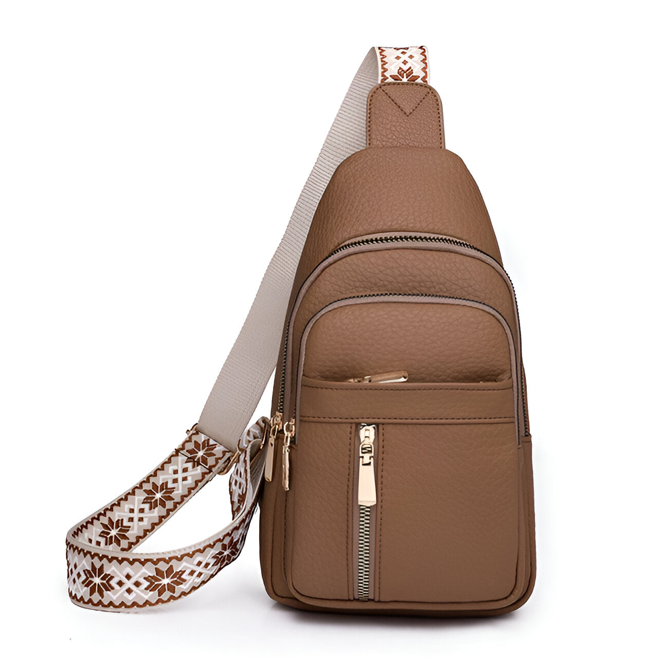 Wearclo | Women's Crossbody Sling Bag with Geometric Strap