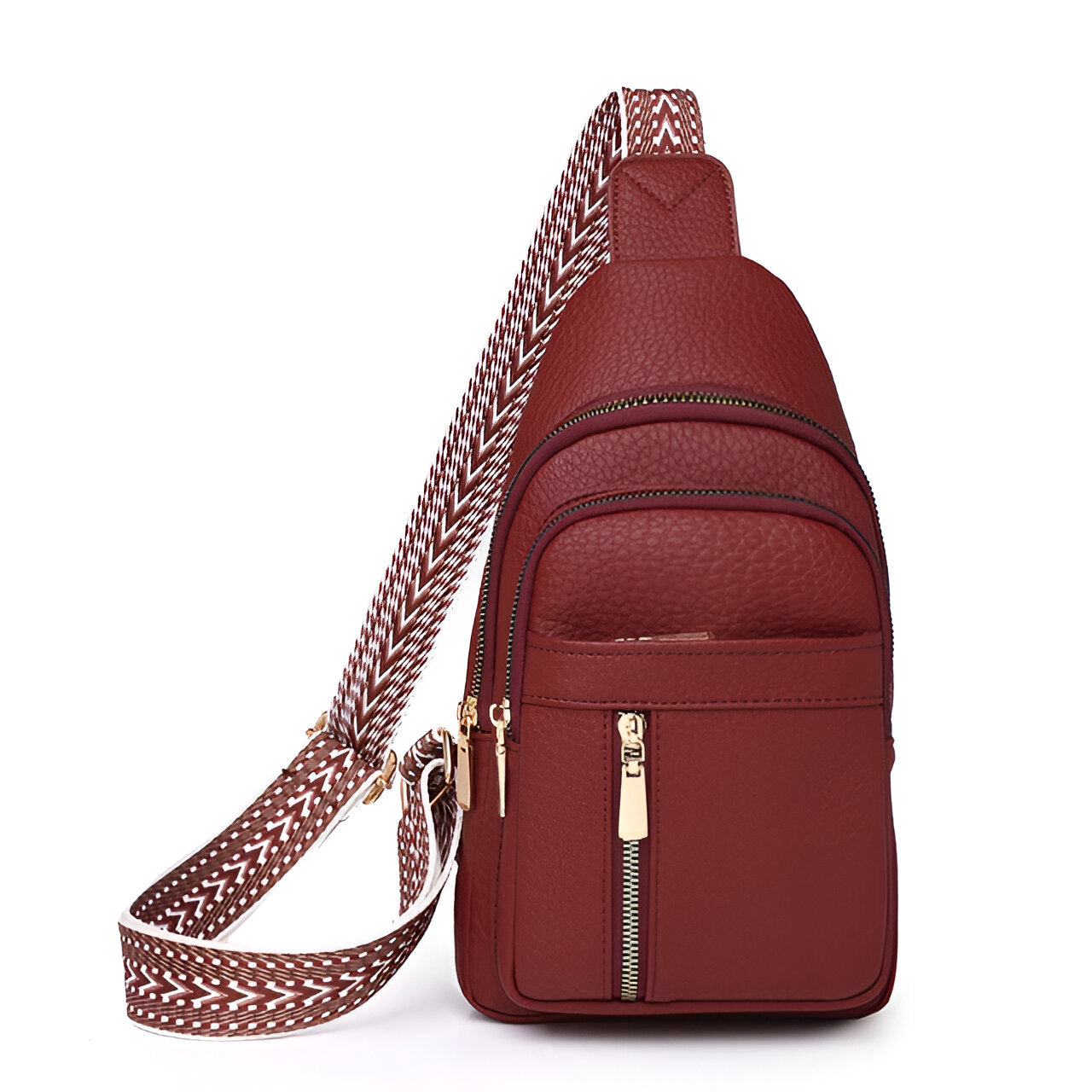 Wearclo | Women's Crossbody Sling Bag with Geometric Strap