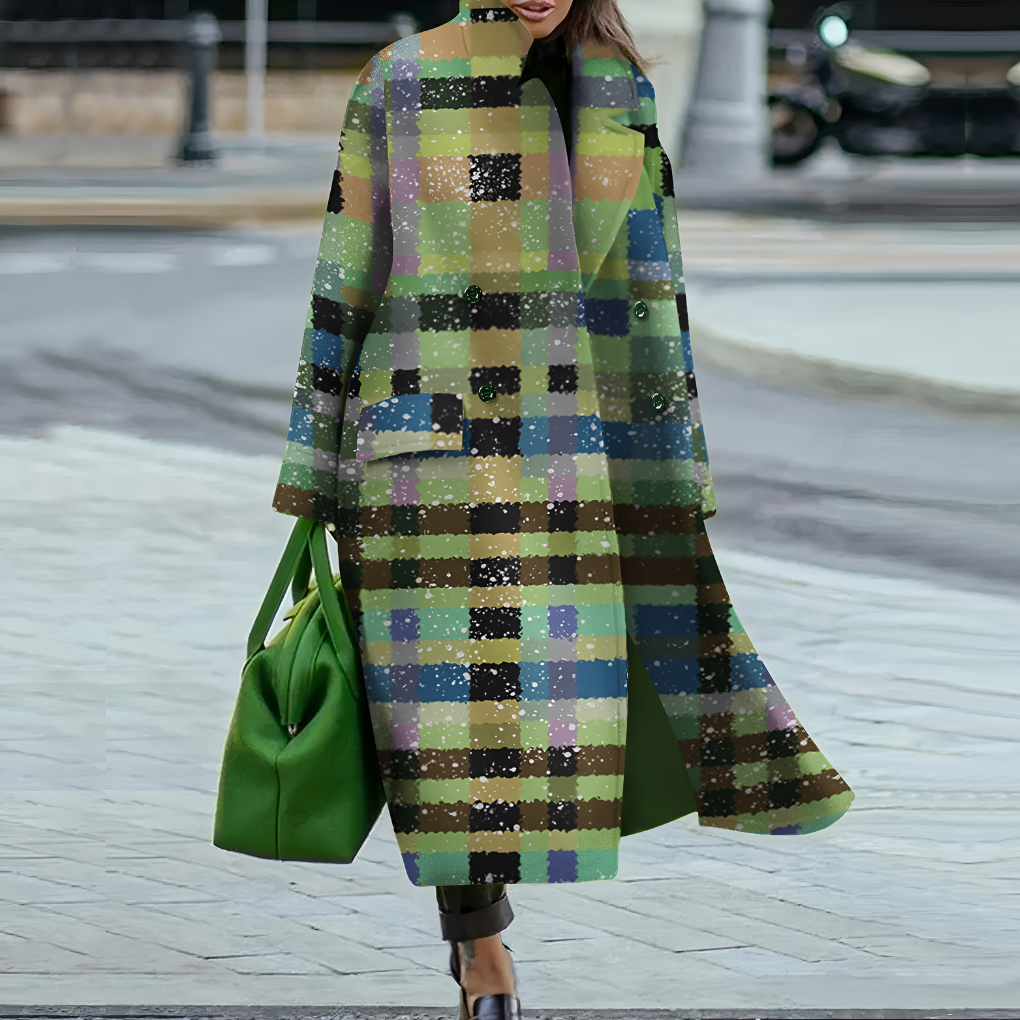Wearclo | Women's Double-Breasted Long Coat