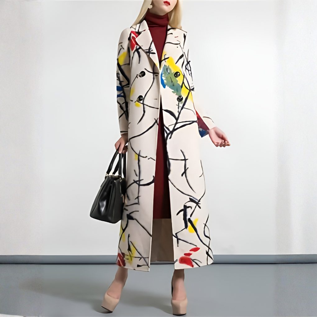 Wearclo | Women's Double-Breasted Long Coat