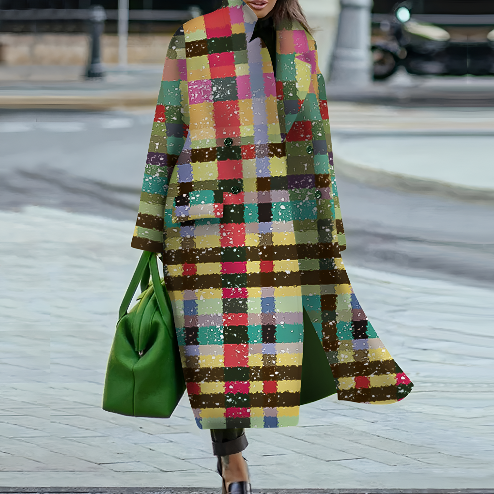 Wearclo | Women's Double-Breasted Long Coat