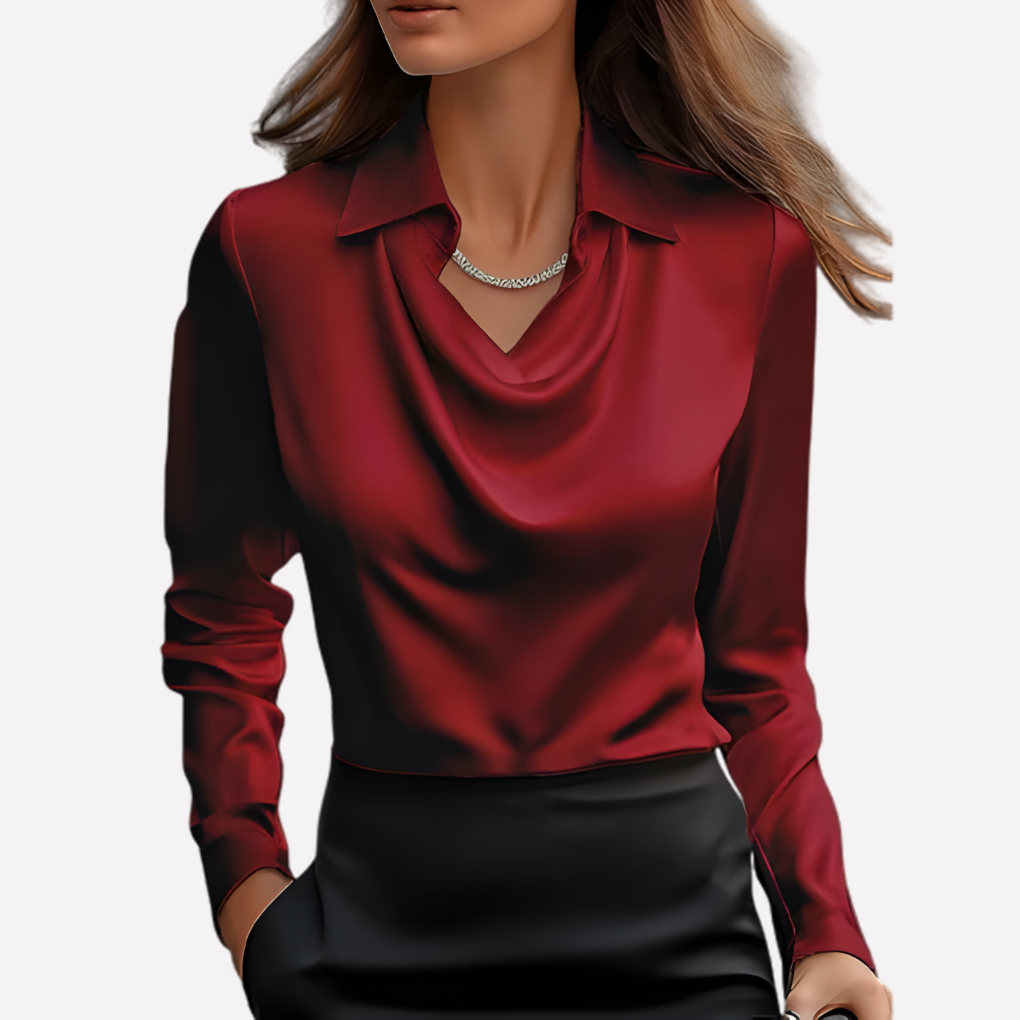 Wearclo | Women's Draped Neck Blouse