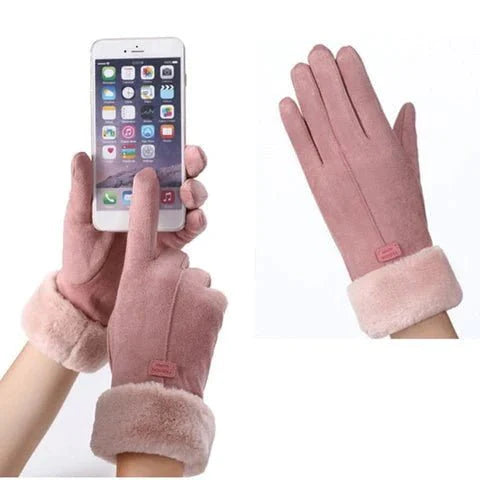 Wearclo | Women's Fleece Lined Winter Gloves with Touchscreen