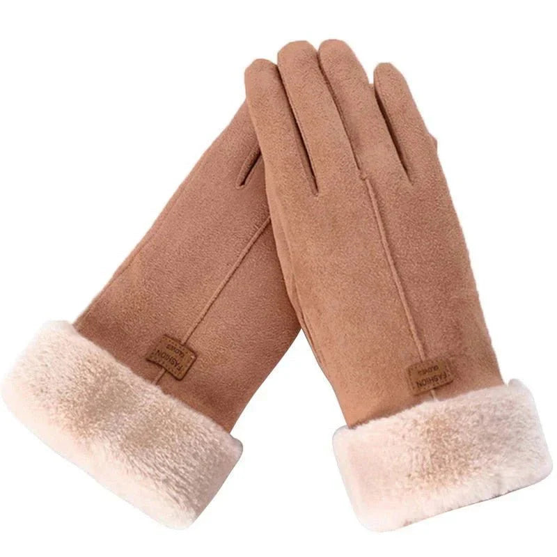 Wearclo | Women's Fleece Lined Winter Gloves with Touchscreen