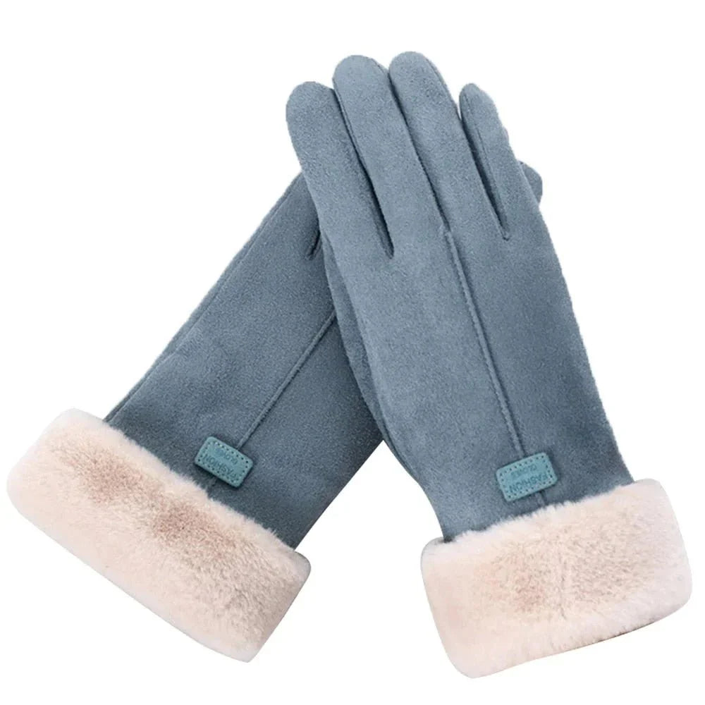 Wearclo | Women's Fleece Lined Winter Gloves with Touchscreen