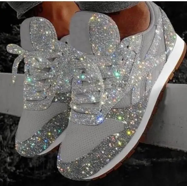 Wearclo | Women's Glitter Sneakers