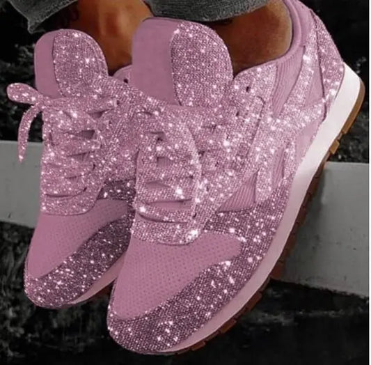 Wearclo | Women's Glitter Sneakers