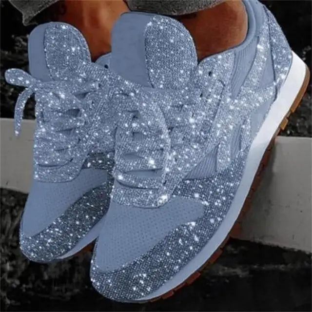 Wearclo | Women's Glitter Sneakers