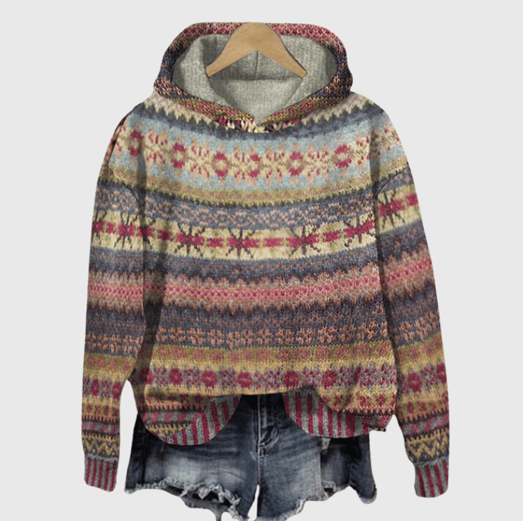Wearclo | Women's Graphic Hoodie with Nordic Print