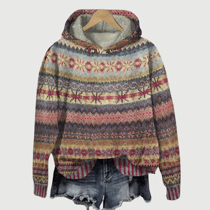 Wearclo | Women's Graphic Hoodie with Nordic Print