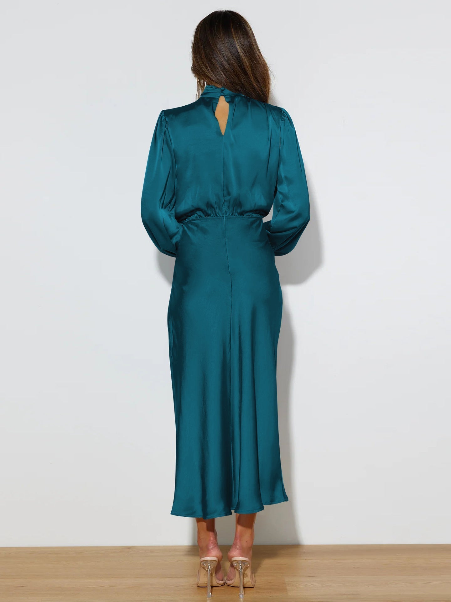 Wearclo | Women's High Neck Maxi Dress