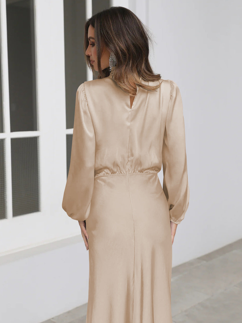 Wearclo | Women's High Neck Maxi Dress