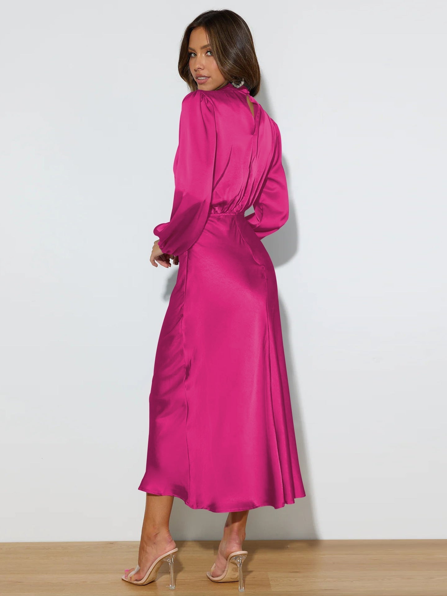 Wearclo | Women's High Neck Maxi Dress