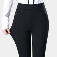 Wearclo | Women's High Waist Stretch Pinstripe Pants