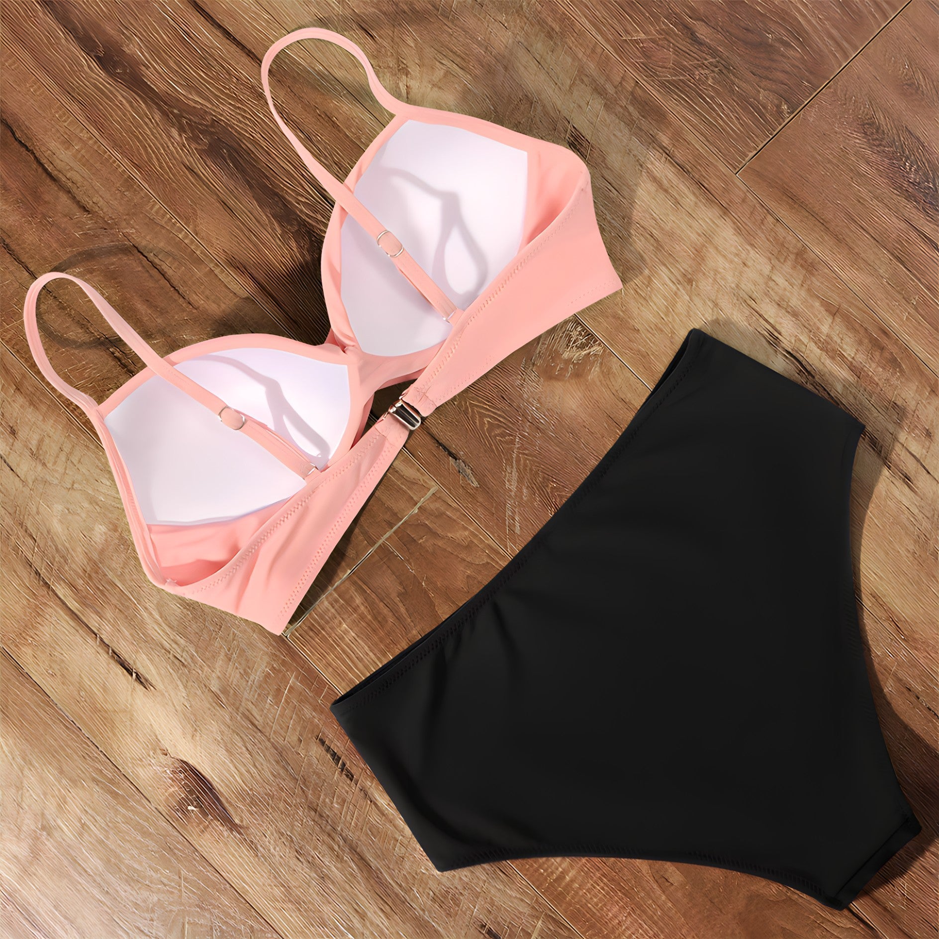 Wearclo | Women's High-Waisted Bikini Ruched