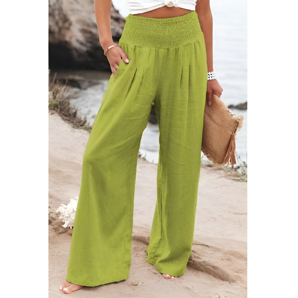 Wearclo | Women's High-Waisted Wide-Leg Trousers