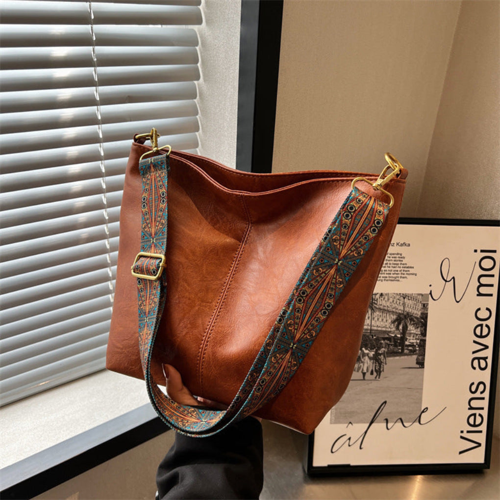 Wearclo | Women's Hobo Handbag with Decorative Strap