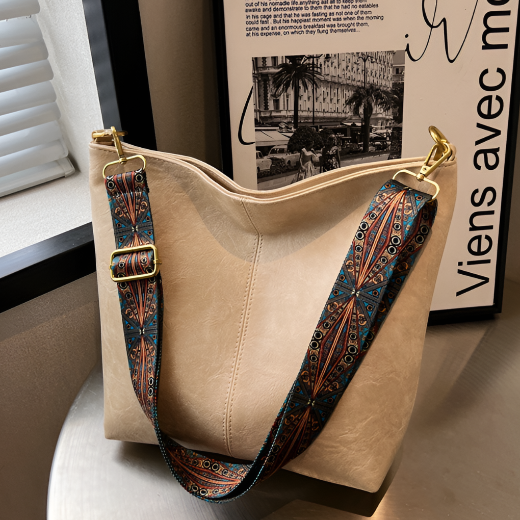 Wearclo | Women's Hobo Handbag with Decorative Strap