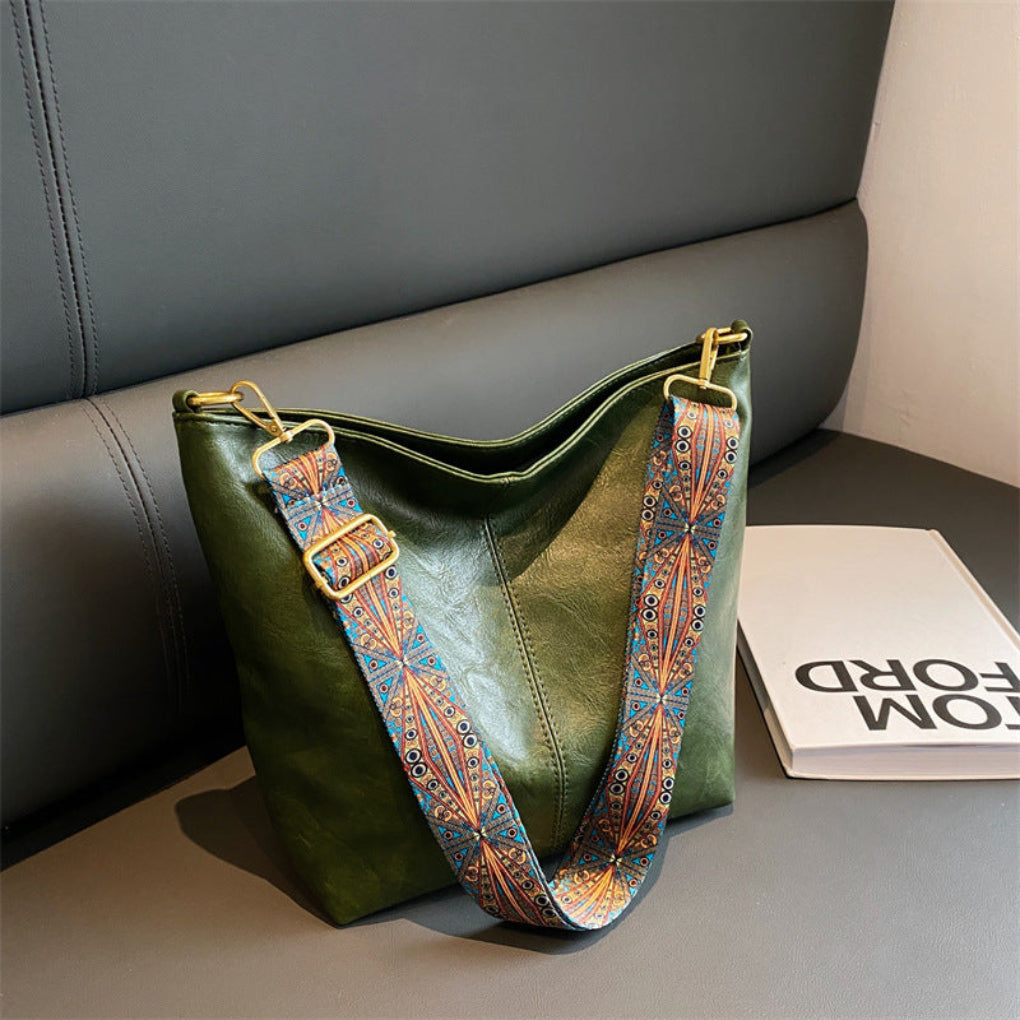 Wearclo | Women's Hobo Handbag with Decorative Strap